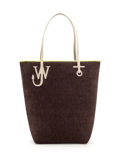 Jw Anderson Anchor Logo Plaque Tote Bag In Green