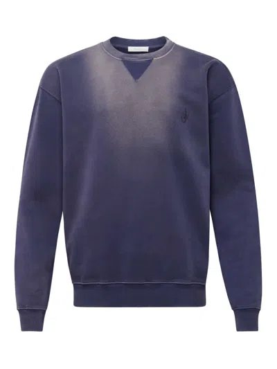 Jw Anderson Oversized Anchor Logo Sweatshirt In Black