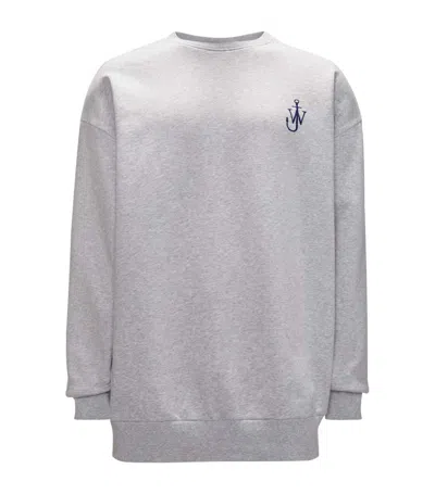 Jw Anderson Anchor Logo Sweatshirt In Grey
