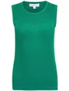 Jw Anderson Tank Top With Anchor Embroidery In Green