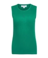 Jw Anderson Tank Top With Anchor Embroidery In Green
