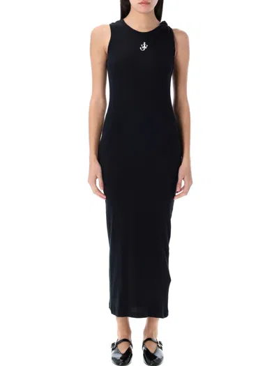 JW ANDERSON JW ANDERSON ANCHOR LOGO TWISTED STRAP LONG DRESS