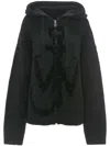 Jw Anderson Anchor Logo Hoodie With Zip In Black