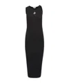 Jw Anderson Anchor Logo Twist Strap Rib Tank Dress In Black