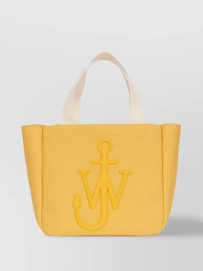 Jw Anderson Anchor Motif Canvas Tote Bag In Yellow