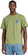 Jw Anderson Anchor Logo T-shirt In Dark Green