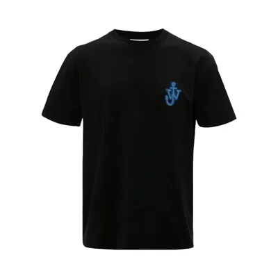 Pre-owned Jw Anderson Anchor Patch Tee 'black' | Men's Size Xxs