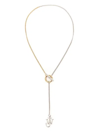 Jw Anderson Anchor Pendant Necklace In Gold