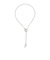 Jw Anderson Anchor Pendant Necklace In Gray