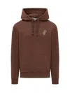 Jw Anderson Hoodie With Anchor Embroidery In Brown