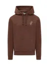 Jw Anderson Hoodie With Anchor Embroidery In Brown