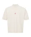 Jw Anderson Anchor Embroidery Polo In Neutral