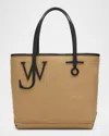 Jw Anderson Beige Canvas Small Anchor Bucket Bag Beigeblack Borse A Mano In Multi