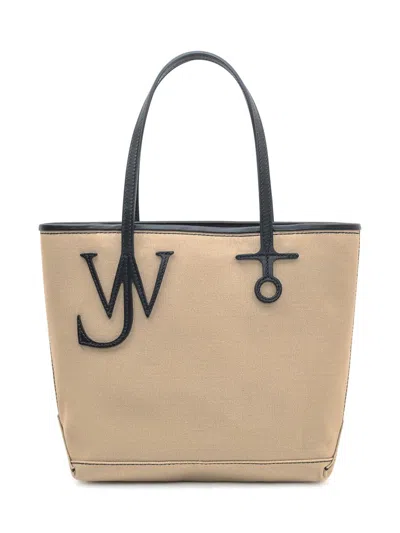 Jw Anderson Anchor Small Tote Bag In Brown