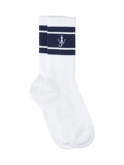 Jw Anderson Anchor Socks In White