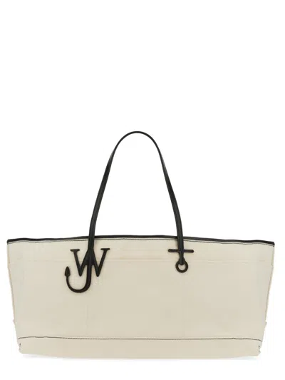 Jw Anderson Anchor Stretch Tote Bag In White