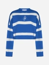JW ANDERSON ANCHOR STRIPED WOOL-BLEND SWEATER