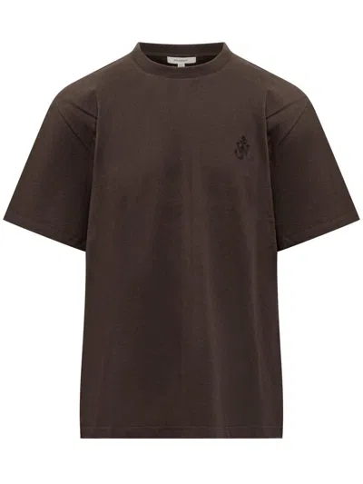 Jw Anderson Anchor T-shirt In Brown