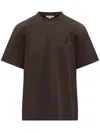 Jw Anderson Anchor Embroidery T-shirt In Brown