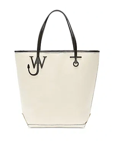 Jw Anderson Anchor Tall Canvas Tote In Beige