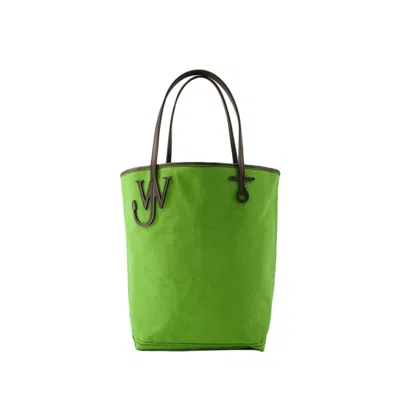 Jw Anderson Anchor Tall Tote Bag - Canvas - Green/brown