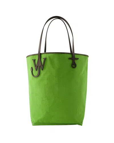 Jw Anderson Anchor Tall Tote Bag - J.w. Anderson - Canvas - Green/brown