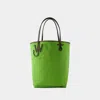 Jw Anderson Anchor Tall Tote Bag - J.w. Anderson - Canvas - Green/brown In Green