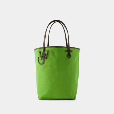 Jw Anderson Anchor Tall Tote Bag - J.w. Anderson - Canvas - Green/brown