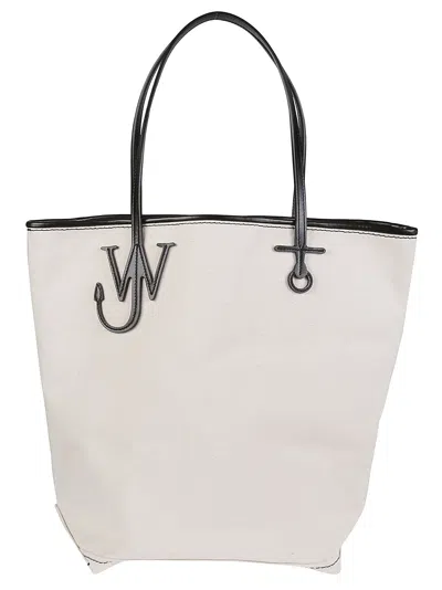 Jw Anderson J.w. Anderson Anchor Tall Tote Bag In Natural/black