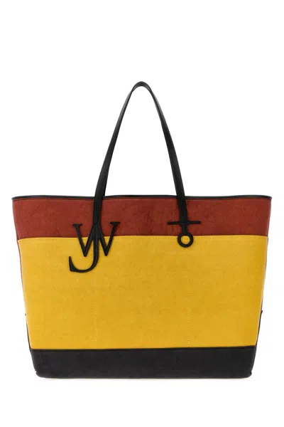 Jw Anderson Anchor Xl Canvas Shopping Handbag In Multi