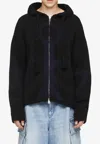 Jw Anderson Anchor Zip-up Hoodie In Black