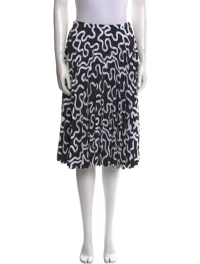 Pre-owned Jw Anderson Animal Print Knee-length Skirt In Black