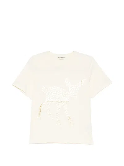 Jw Anderson Animal Star T-shirt In Neutral