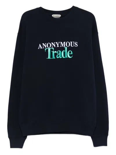 Jw Anderson Anonymous Trade Sweatshirt In Blue