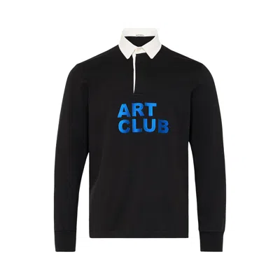 Pre-owned Jw Anderson Art Club Rugby Polo 'washed Black' | Men's Size L