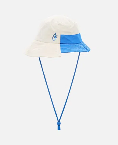 Jw Anderson Asymmetric Bucket Hat In White