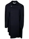 Jw Anderson J. W. Anderson Asymetric Cape Trench Coat In Blue
