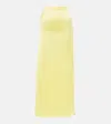 Jw Anderson Asymmetric Crêpe Miniskirt In Pale Yellow
