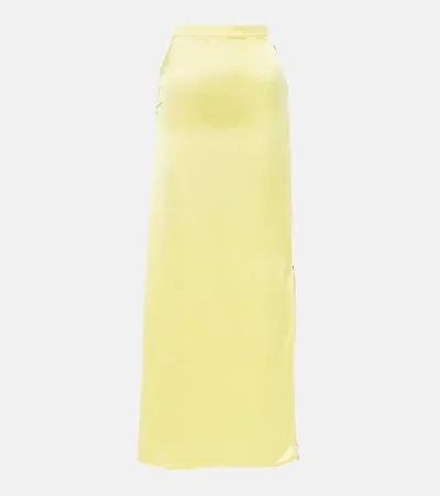 Jw Anderson Asymmetric Crêpe Miniskirt In Pale Yellow