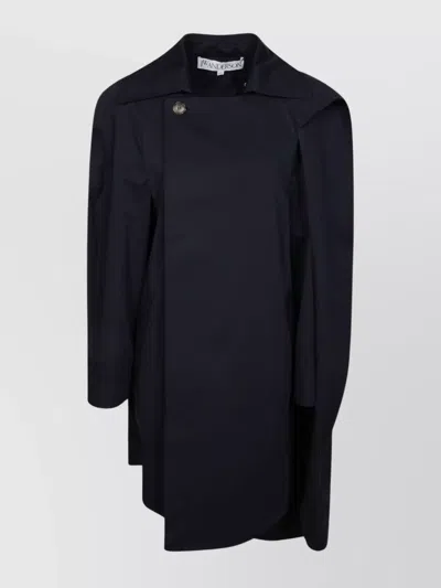 JW ANDERSON ASYMMETRIC DETAIL CAPE TRENCH COAT