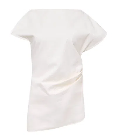 JW ANDERSON JW ANDERSON LACE PANELLED ASYMMETRIC BLOUSE