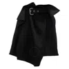 Jw Anderson Asymmetric Draped Wool Mid-rise Mini Skirt In Black