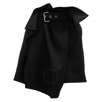 JW ANDERSON JW ANDERSON ASYMMETRIC DRAPED WOOL MID-RISE MINI SKIRT