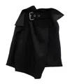 Jw Anderson Asymmetric Draped Wool Mid-rise Mini Skirt In Black