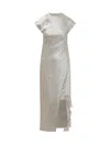 Jw Anderson Lace-trim Layered Maxi Dress In Off White