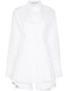 Jw Anderson Asymmetric-hem Long-sleeve Shirt In White