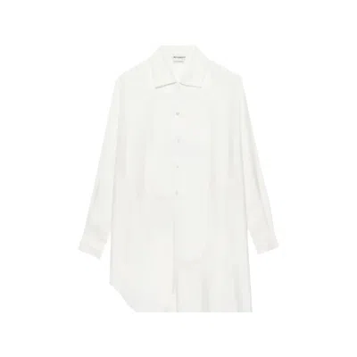 Jw Anderson Asymmetric Hem Silk Dress In White