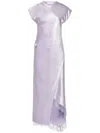 Jw Anderson Asymmetric Lace Trim Layered Dress In Pink