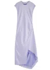 Jw Anderson Asymmetric Lace Trim Layered Dress In Lilac