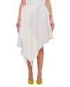 Jw Anderson Cotton Skirt With Patchwork Striped Layers In Neutrals